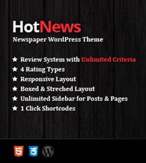 HotNews v1.0.2 - Themeforest Newspaper WordPress Theme