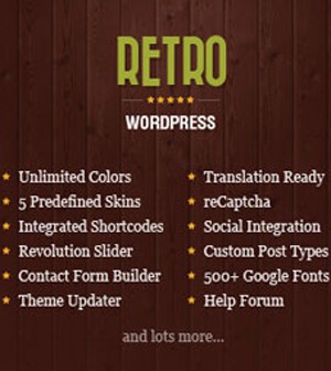Retro - Themeforest Premium Vintage WordPress Theme